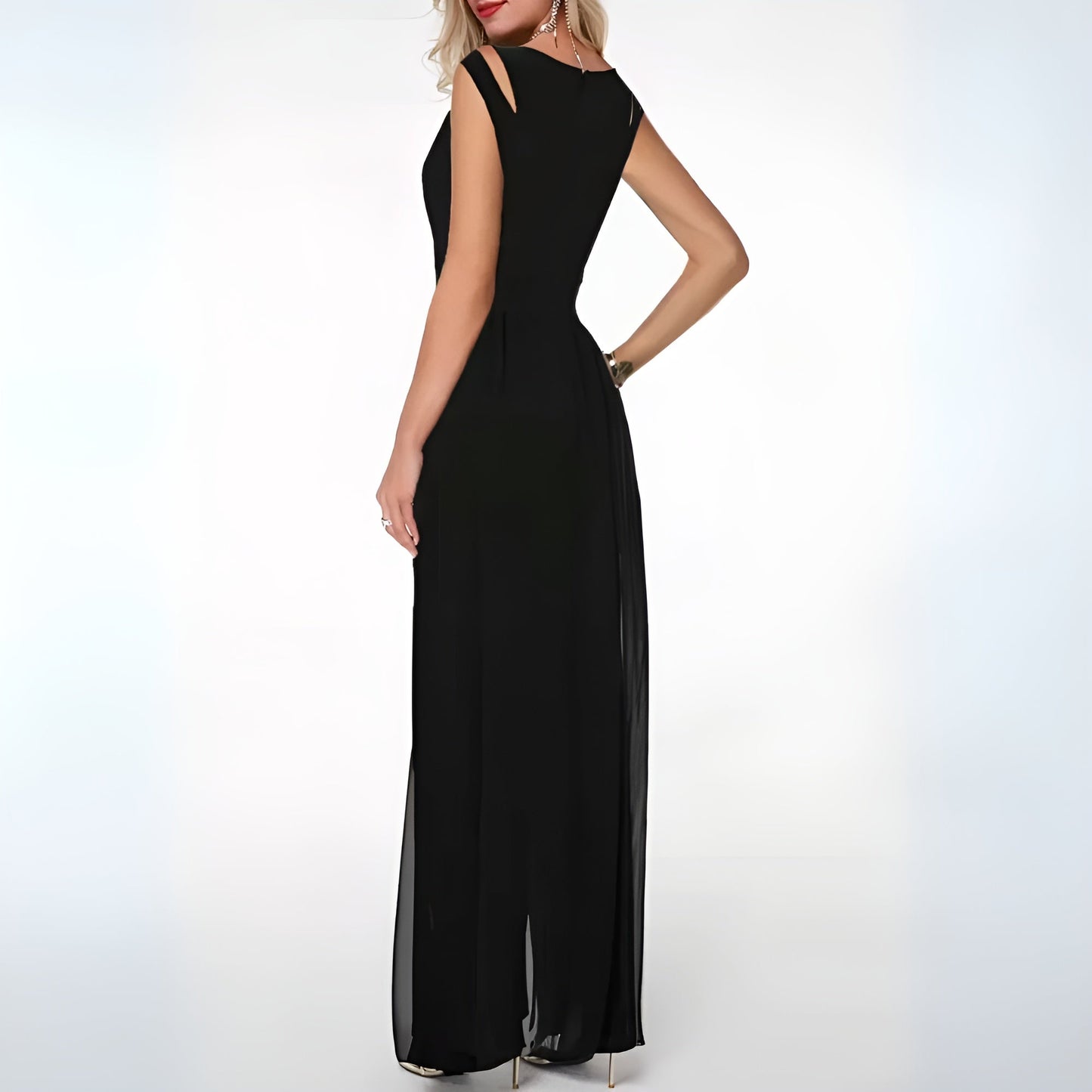 Damen Ärmellose Jumpsuit Weites Bein