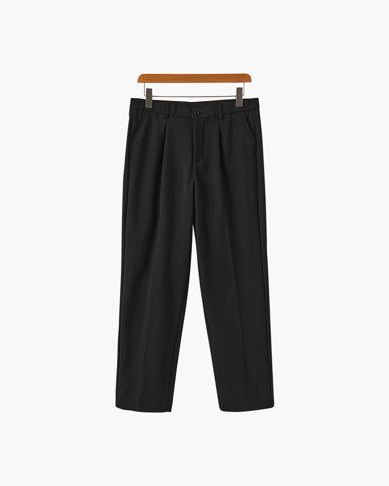 Enzo Herren Anzughose High-Waist Weites Bein - Norvielle