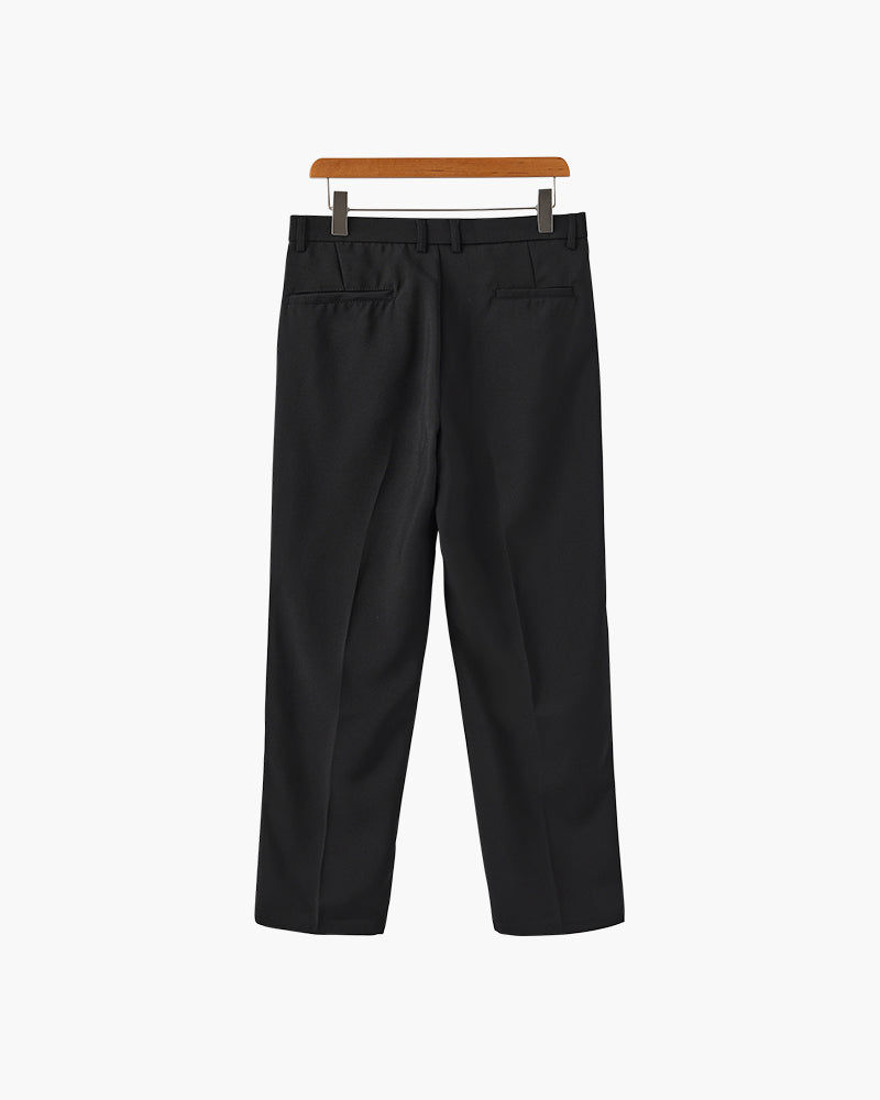 Enzo Herren Anzughose High-Waist Weites Bein