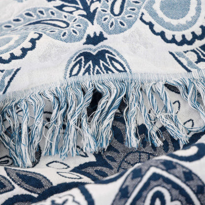 Paisley Baumwolldecke mit Quasten