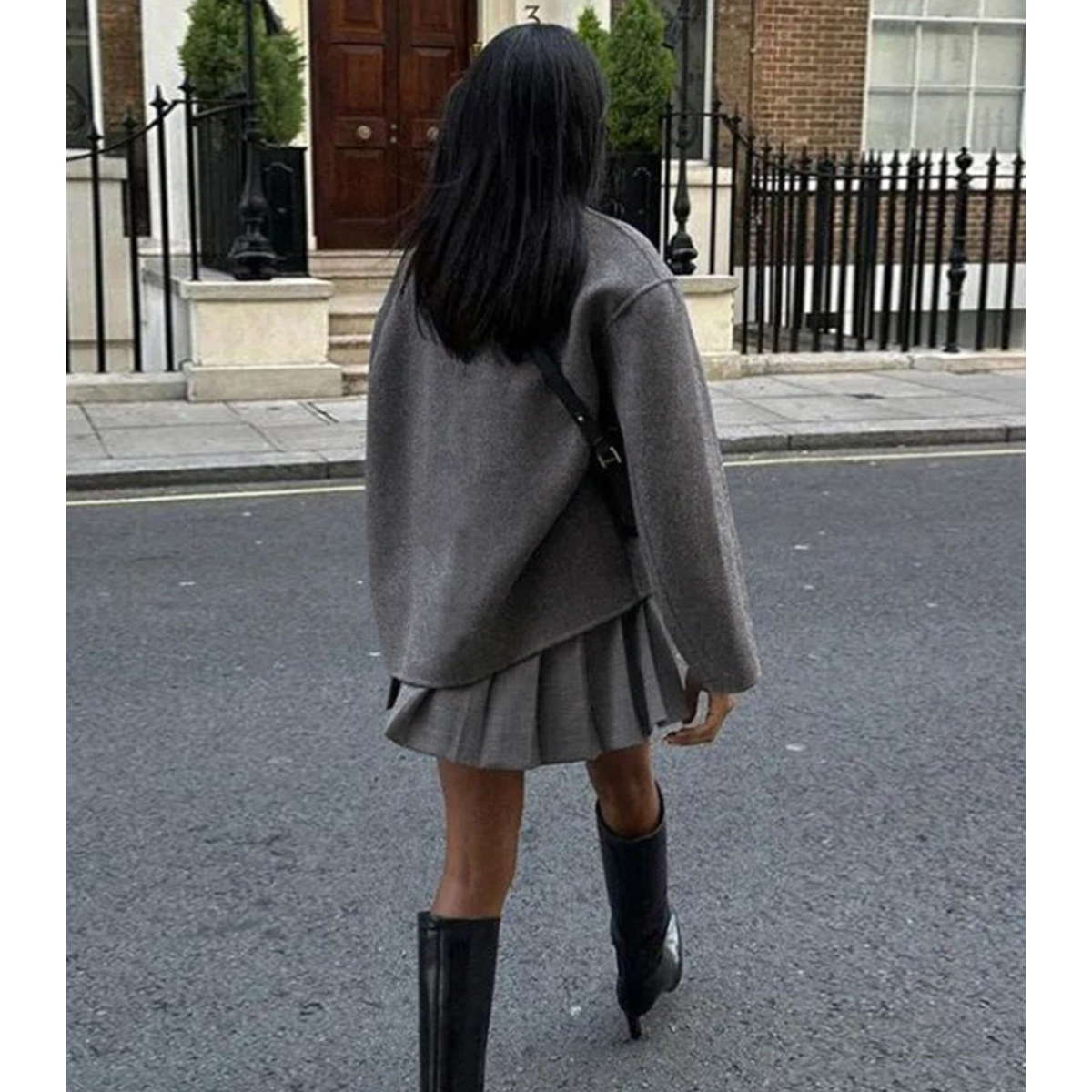 Norvielle Damen Oversized Mantel Übergangsjacke