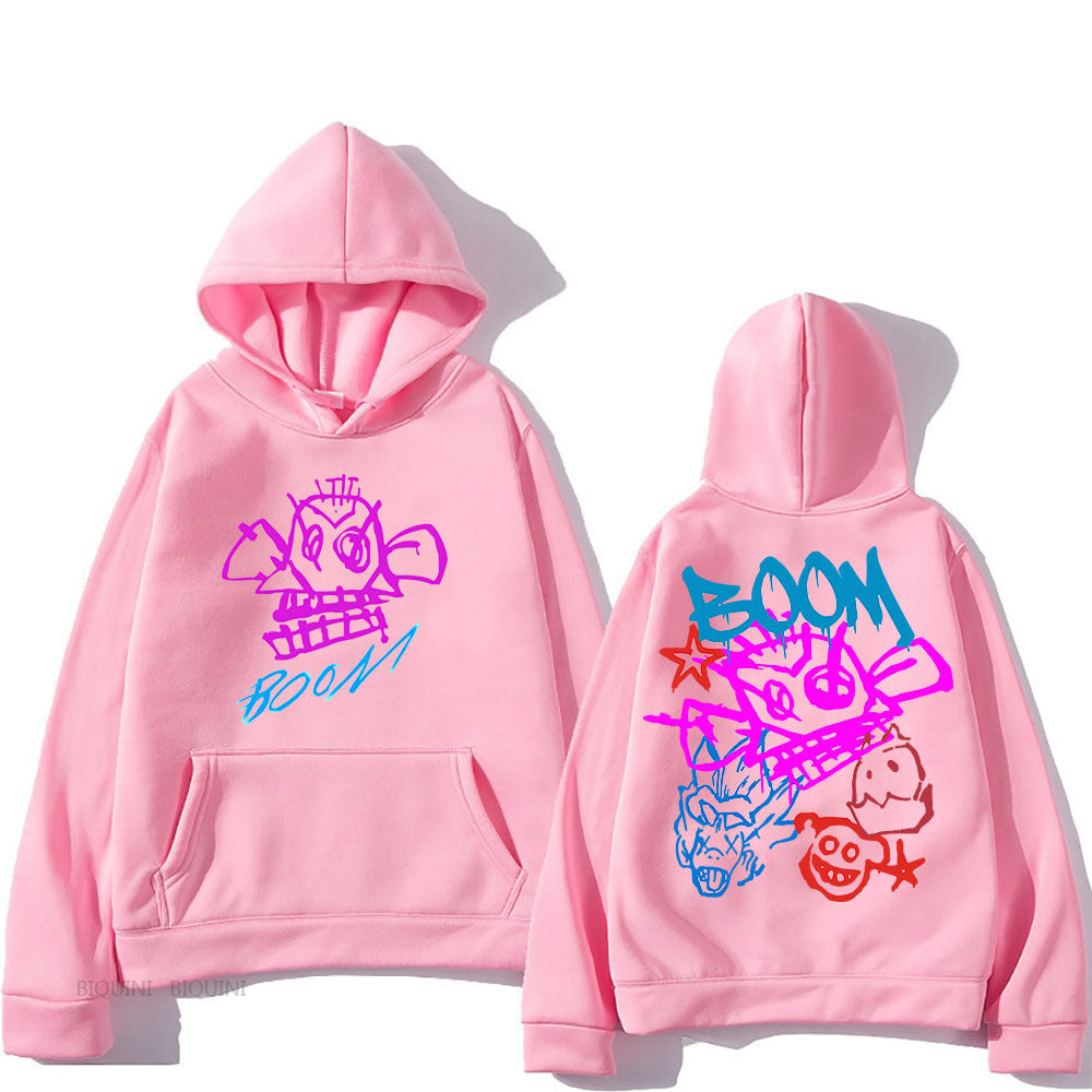 Norvielle Damen Langarm-Hoodie Cartoon-Motiv