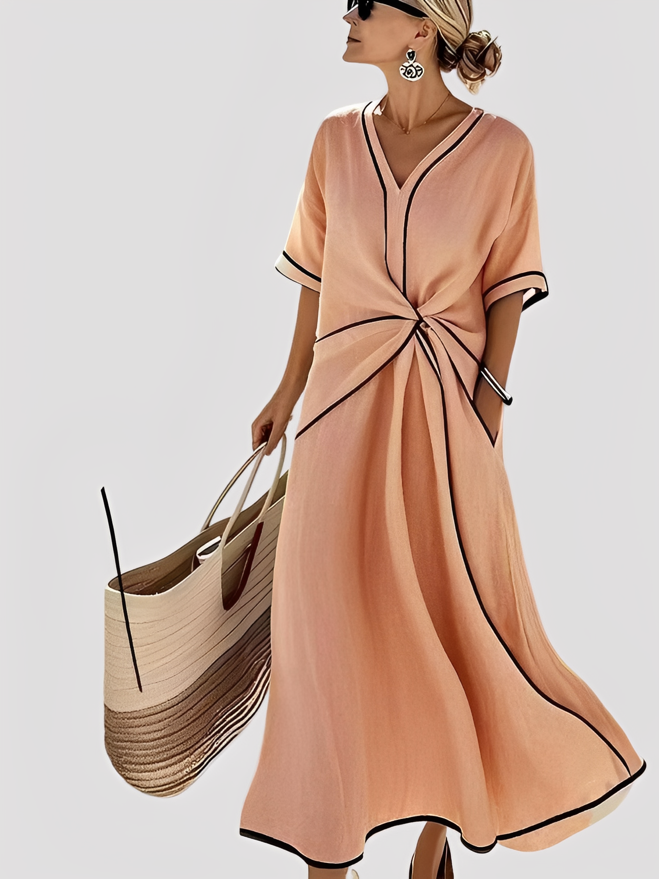 Damen Maxikleid Lässig Elegant Lang