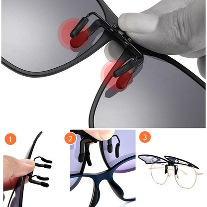 Polarisierte Clip-On Sonnenbrille Flip-Up