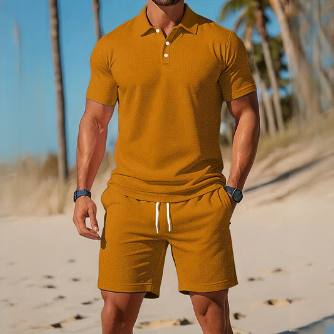 Männer Sommeroutfit Leicht Lässig Beige