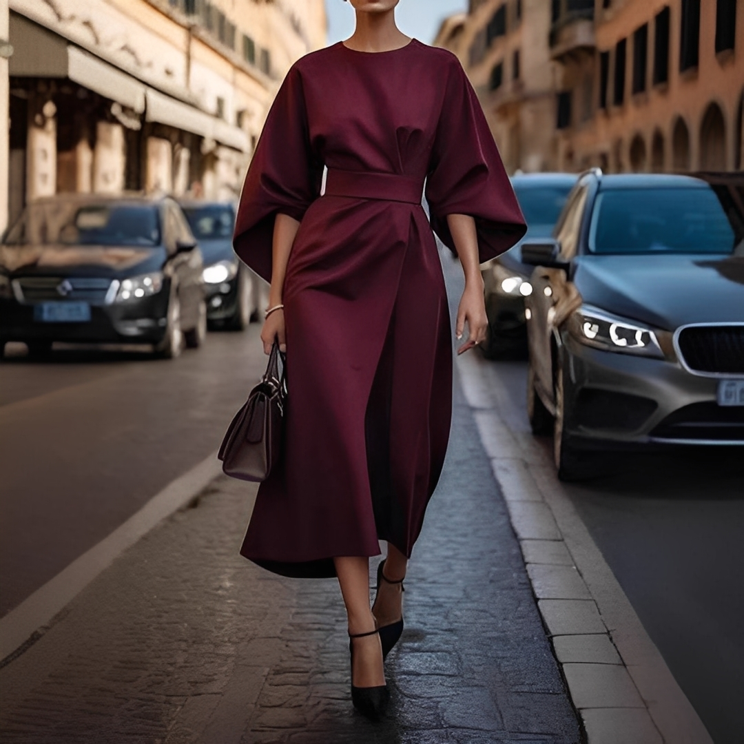 Lauriane Damenkleid Laternenärmel Stilvoll