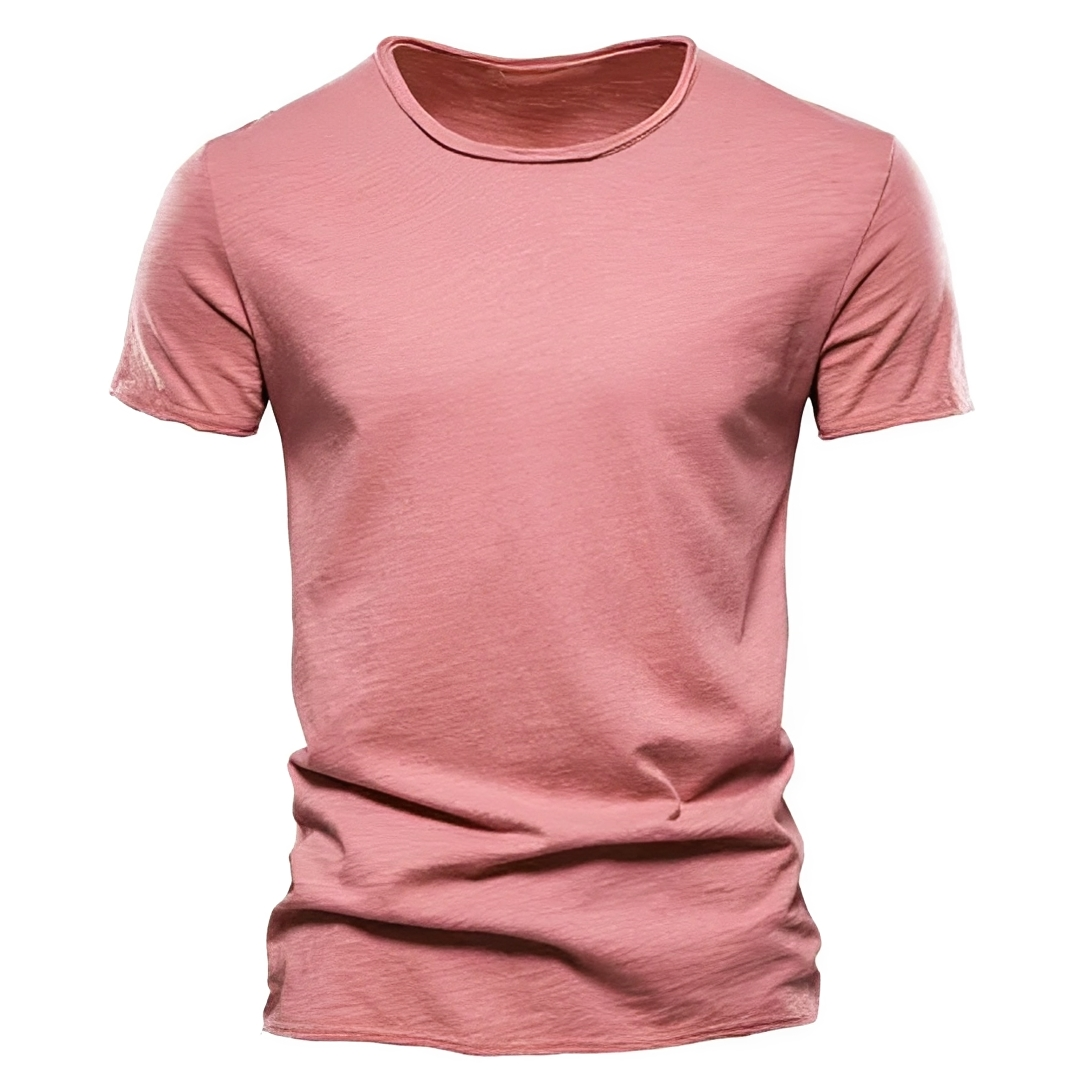 Herren Klassisches T-Shirt Baumwolle Weiß