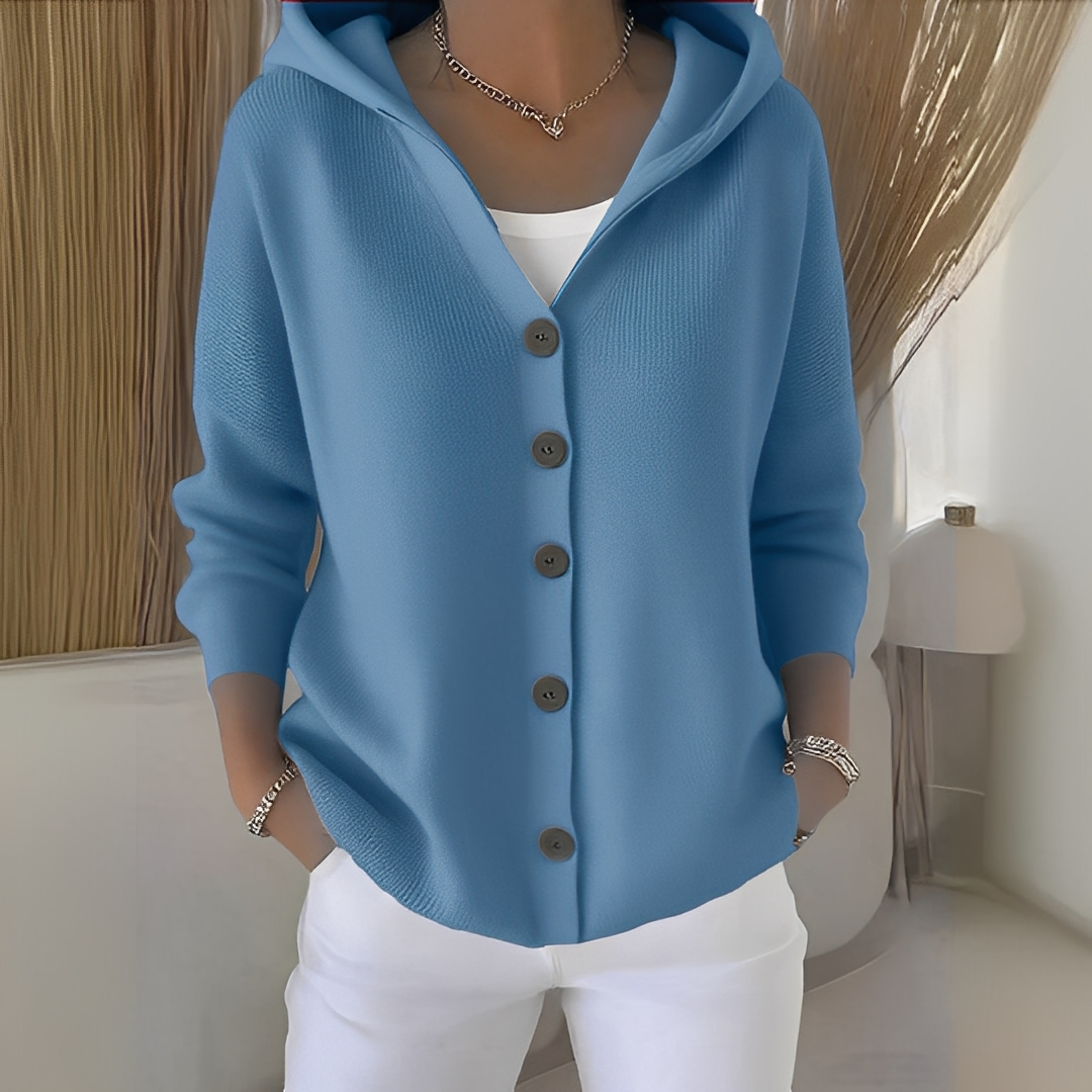 Damen Cardigan Langärmlig Baumwolle