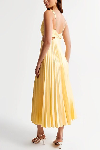 Kesley Damen Plissiertes Abendkleid Elegant