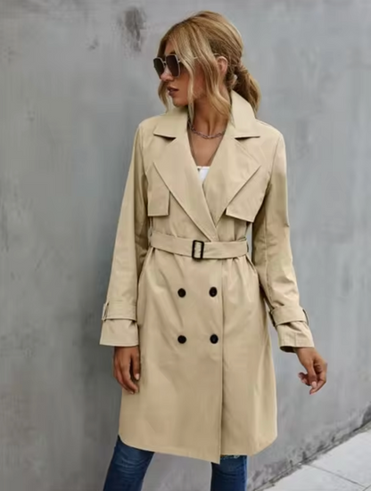 Damen Doppelreihiger Trenchcoat