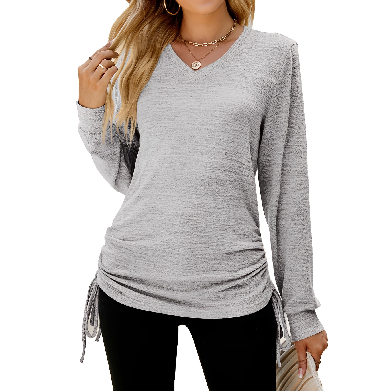 Damen V-Ausschnitt Elegantes Design