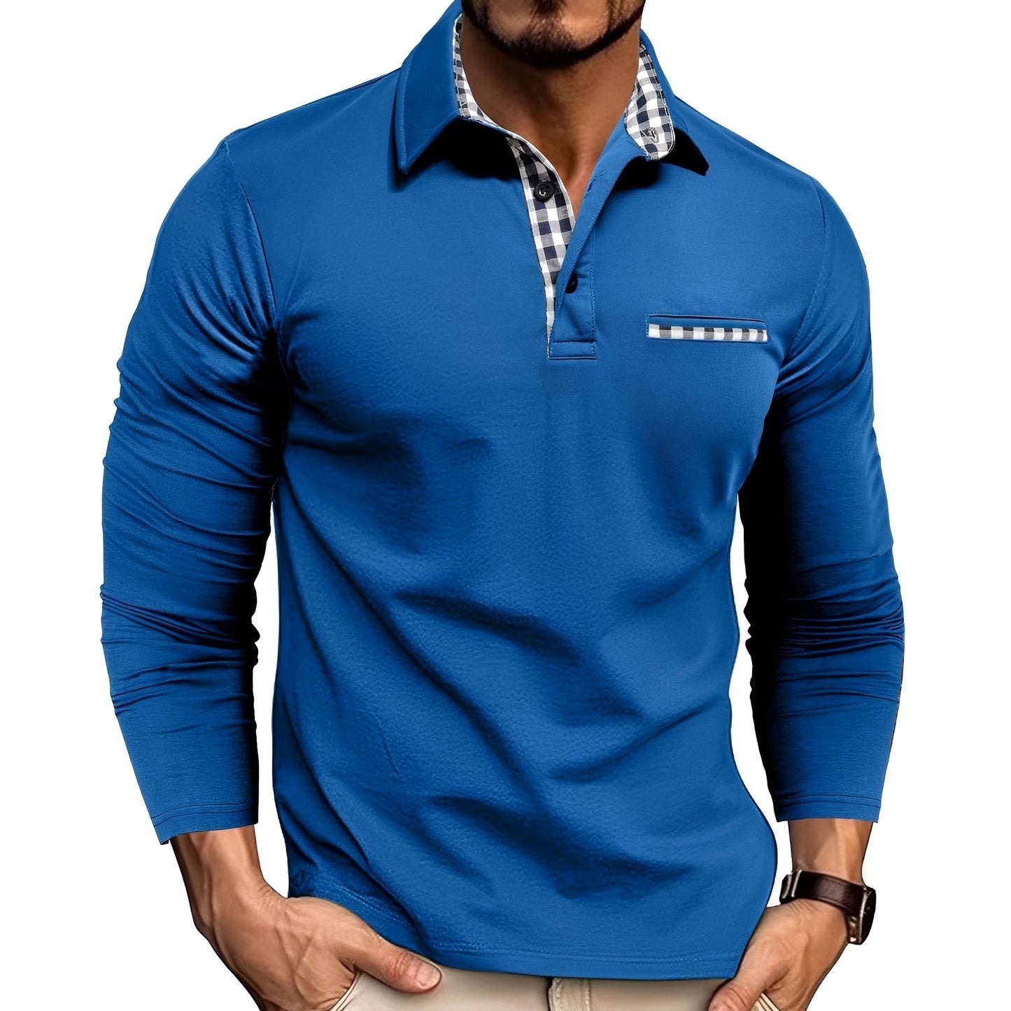 Rupert Herren Langarm-Poloshirt Lässig