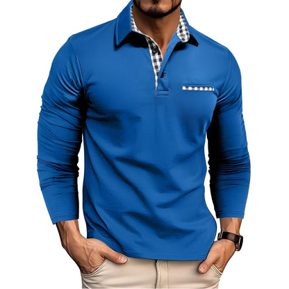 Charel Herren Poloshirt Langärmlig