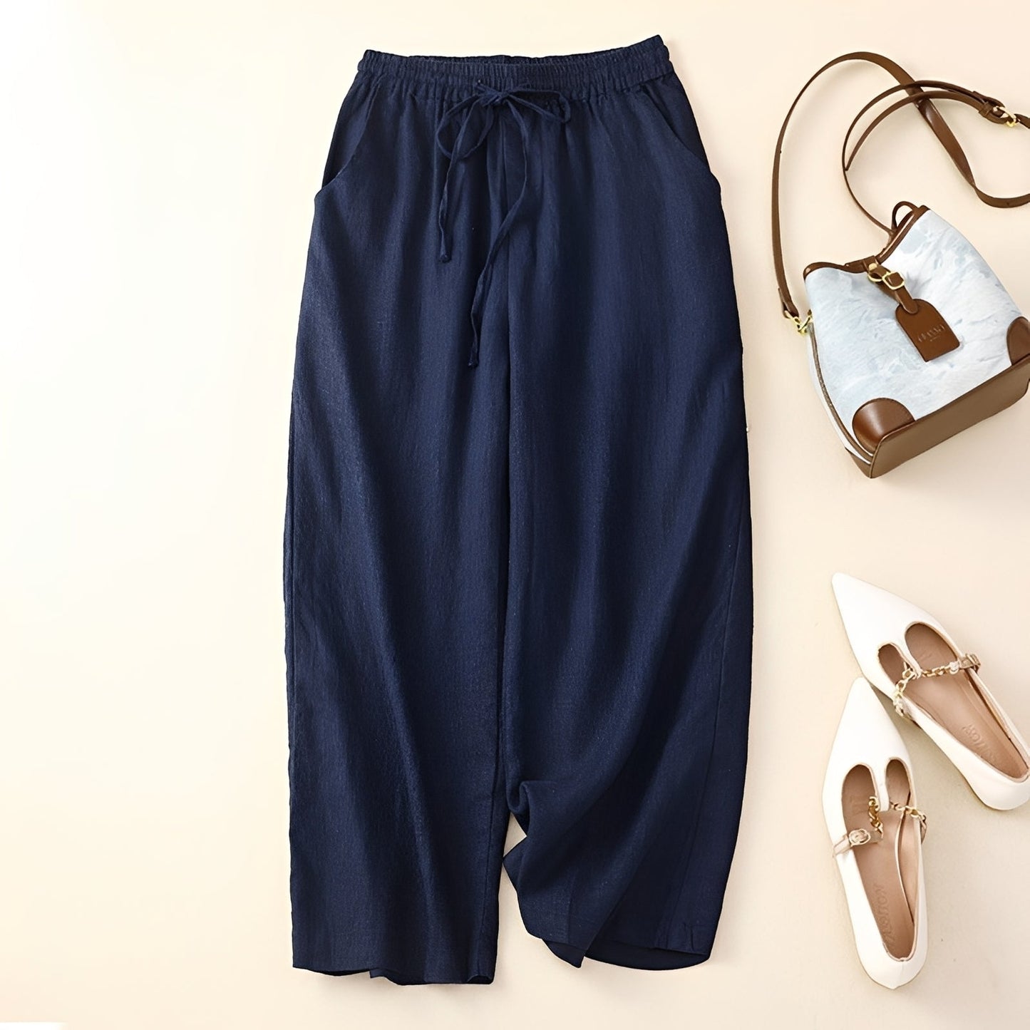 Karie Damen Comfort-Hose Leicht Locker Sitzend