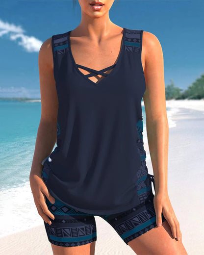 Norvielle Damen Tankini Badeanzug Set