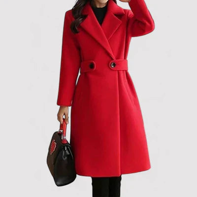 Talia Damen Eleganz Mantel Gürtel