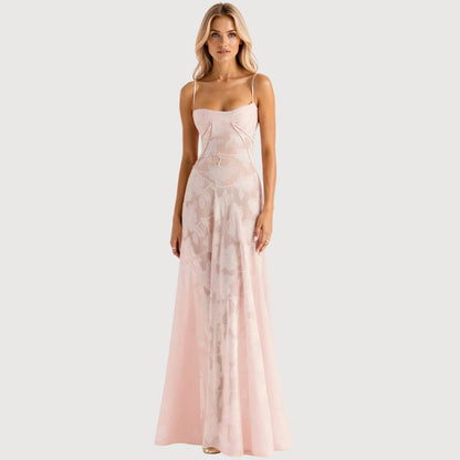 Damen Hochzeitsgastkleid Bustier Maxikleid