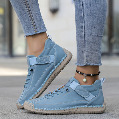 Damen Lässige Schnürplattform-Sneaker