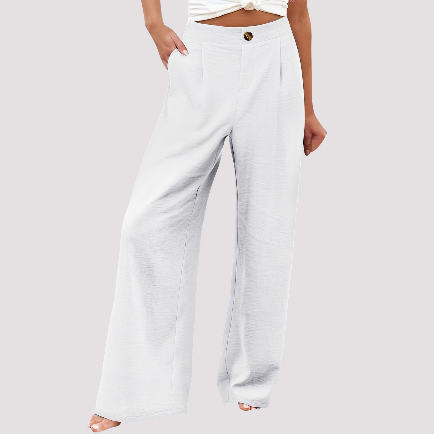 Damenhose Weites Bein Lässiger Stil