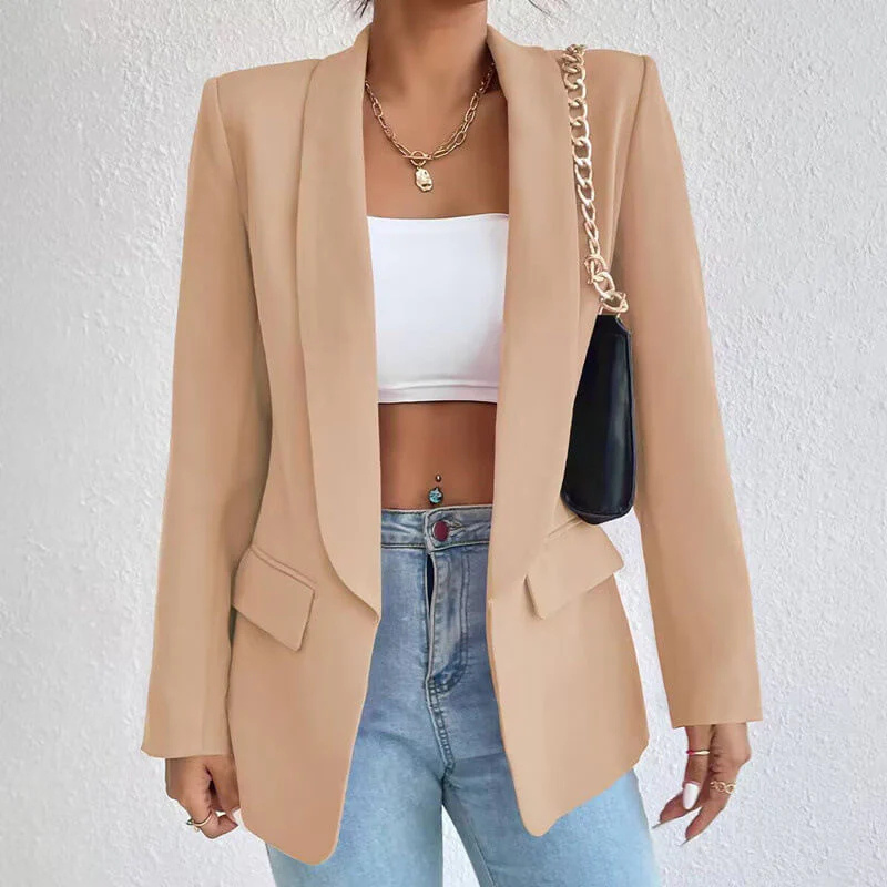 Damen Blazer Langarm Sachliche Linienstruktur - Norvielle