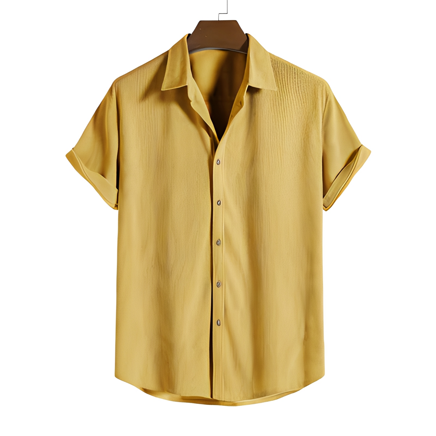 Herren Sommerhemd Baumwolle Hochkomfort Beige