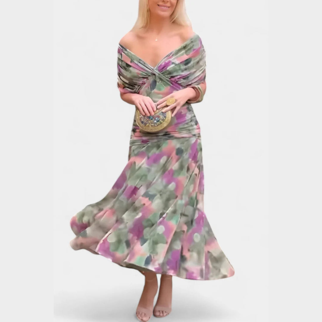Damen Off-Shoulder Abendkleid Elegantes Design