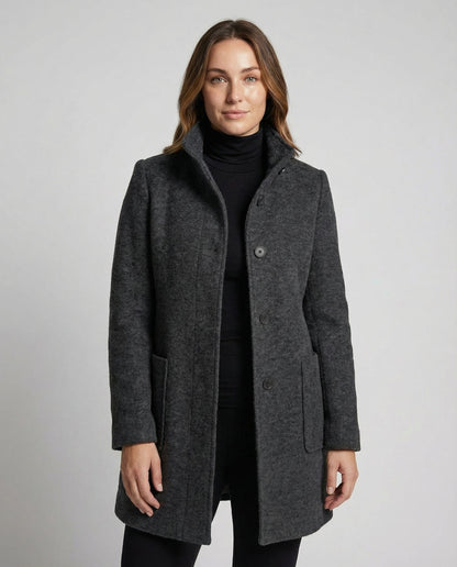 Damen Vintage Wollmantel Elegantes Design - Norvielle