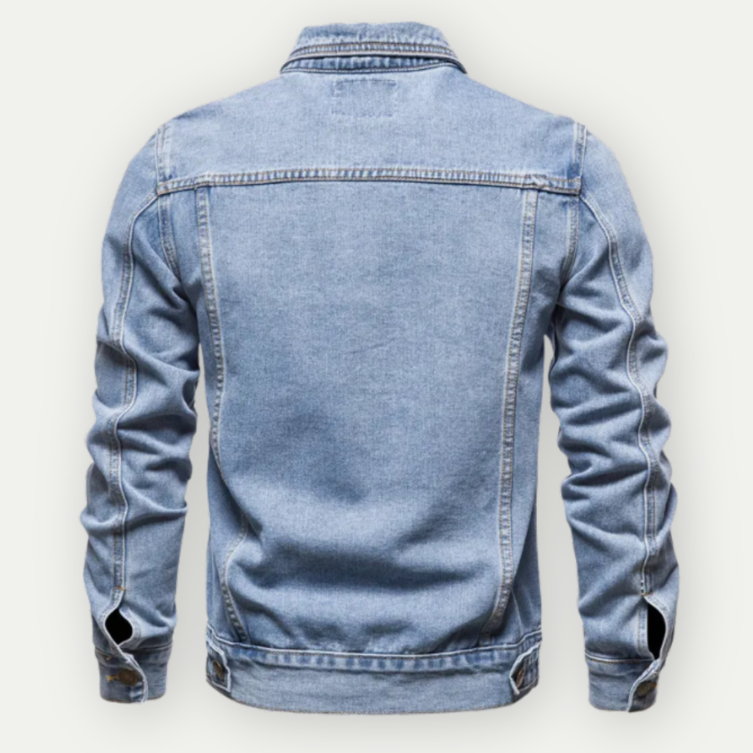 Herren Denim Jeansjacke Axel Blau - Norvielle