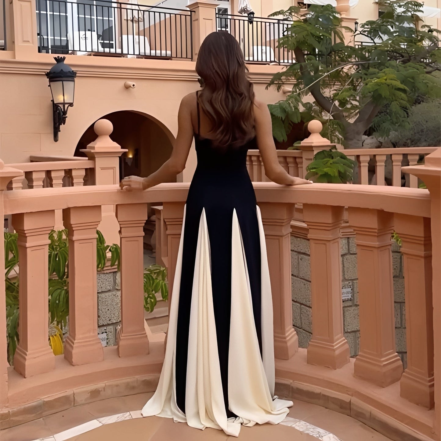 Eloise Damenkleid Schrägstreifen Elegantes