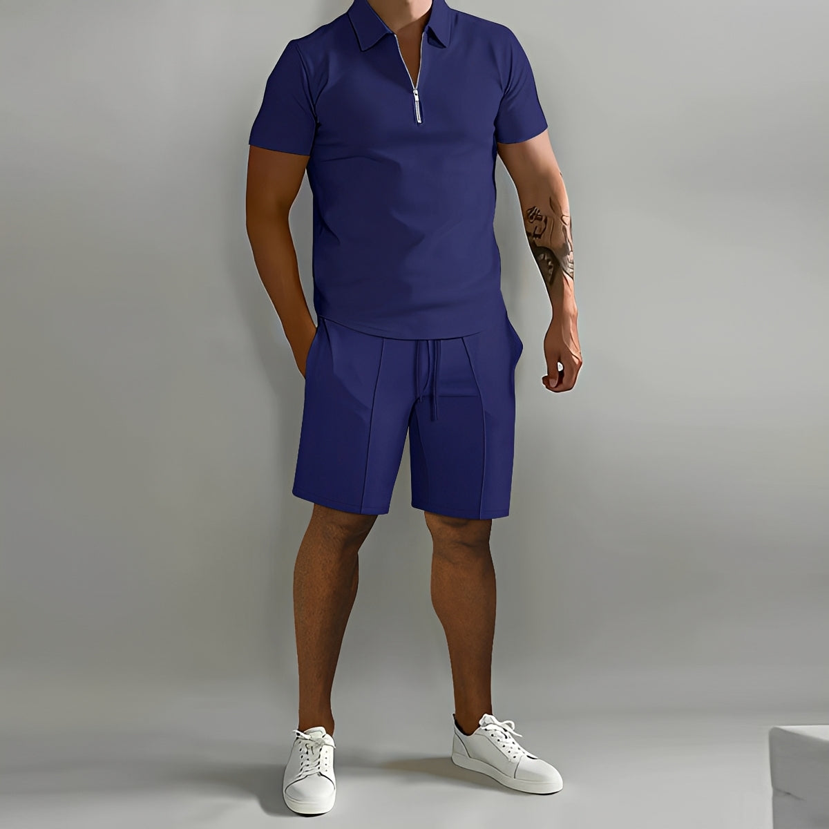 Herren Pullover Set Halb-Reißverschluss Stilvoll