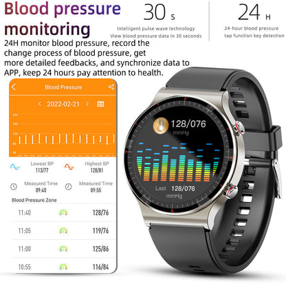 Medizinische Smartwatch EKG 512Hz Biosensor SpO2 Herzfrequenz IP67