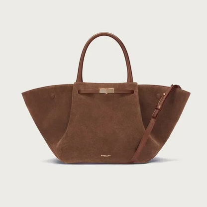 Damen Trapez-Tasche Leder Lässig