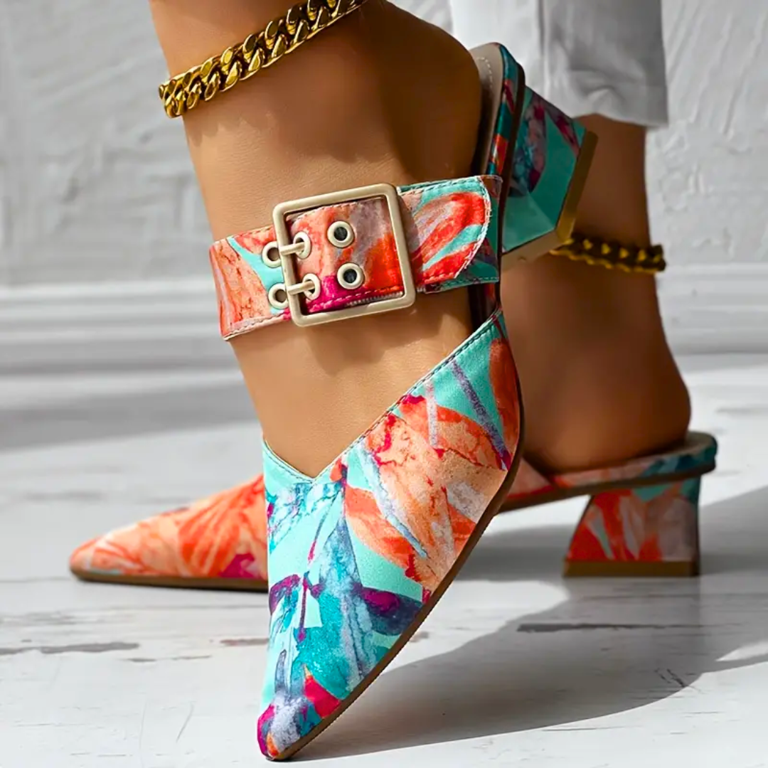 Norvielle Damen High Heels Bunt