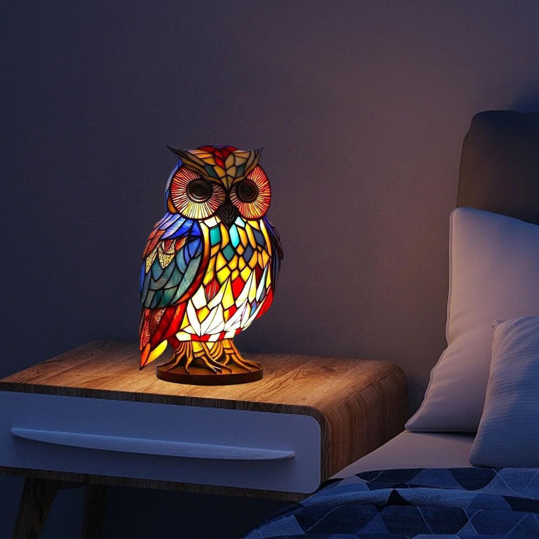 Handgefertigte Herzen-Lampe aus Glas mit warmem Licht Effekt