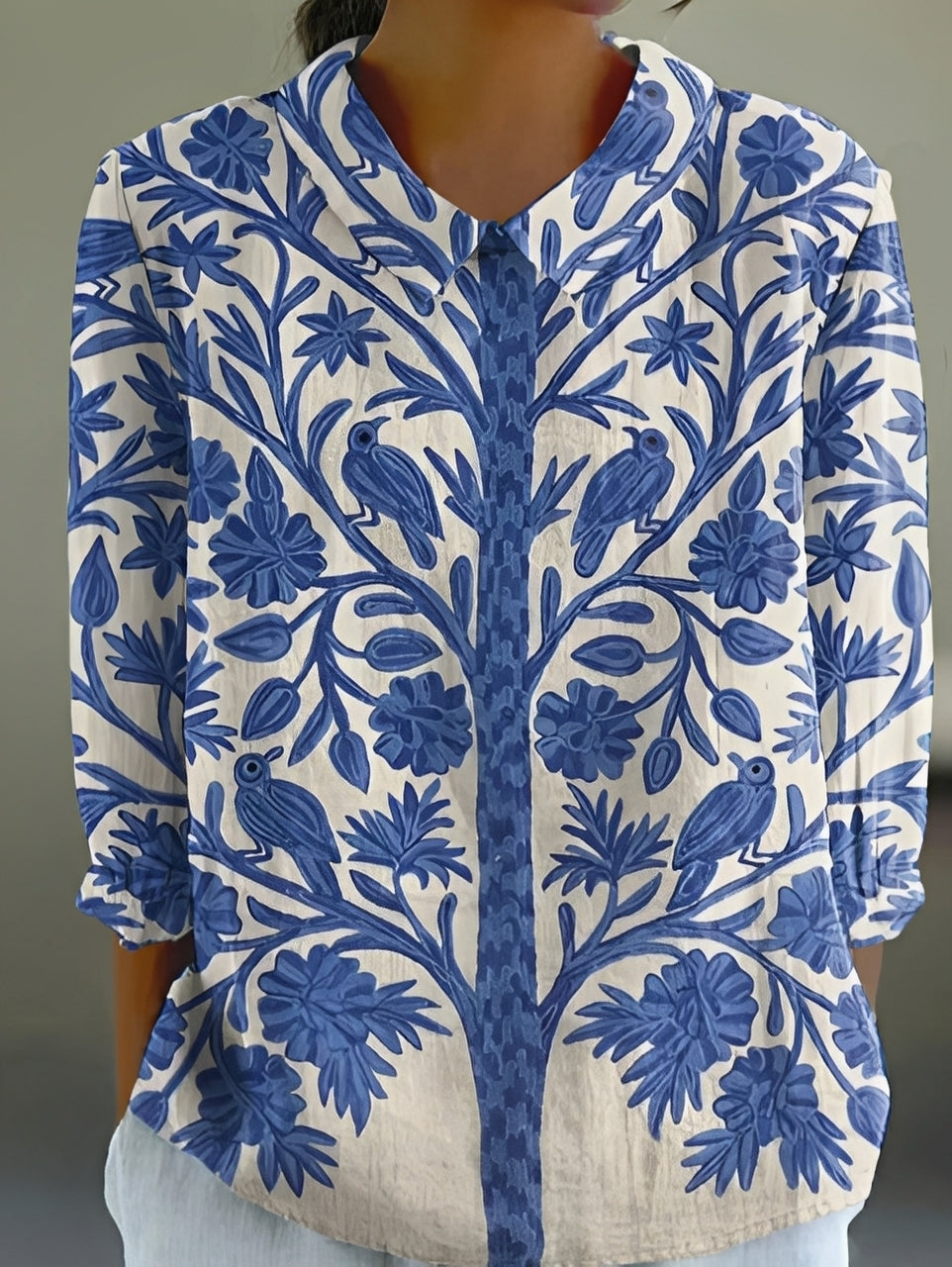 Damen-Shirt mit Print Locker Geschnitten