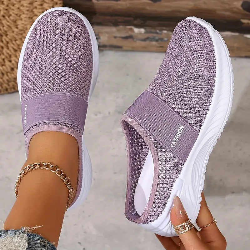 Damen Orthopädische Slip On Schuhe Klettverschluss
