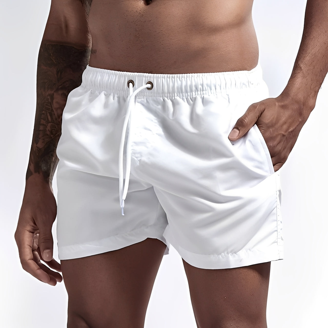 Herren Shorts Sommer Leicht Modisch Beige