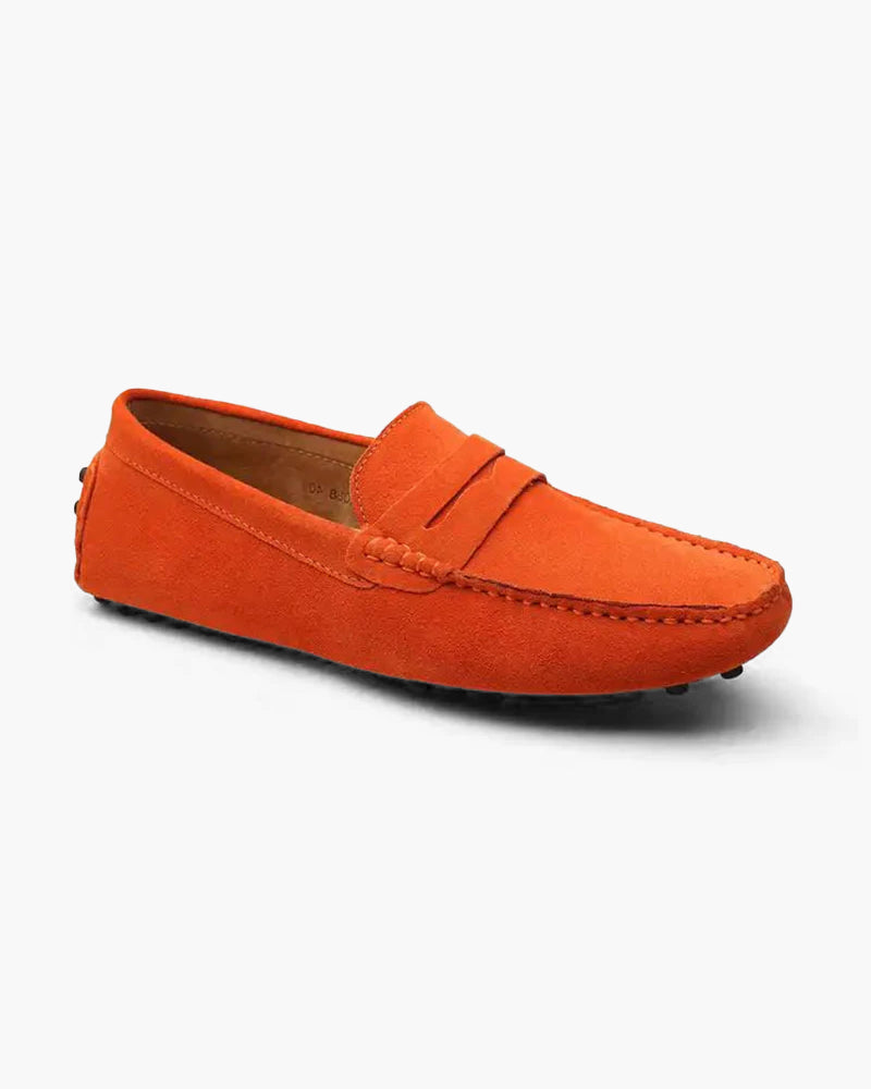 Herren Mokassin Wildleder Slip On Schuhe