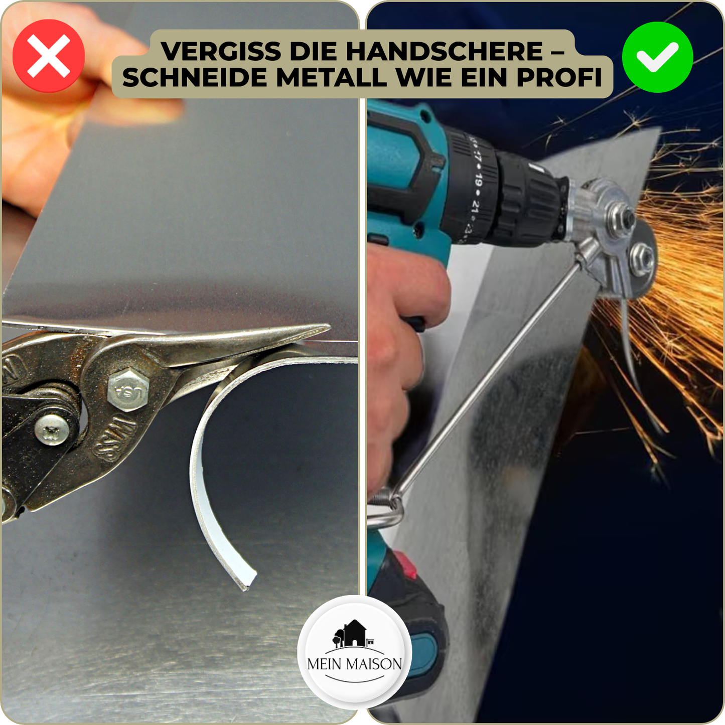 Blechschneider Metall Schnell und Sauber 1mm