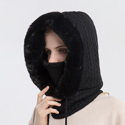 Kapuzenmütze Set Damen Warm Stilvoll