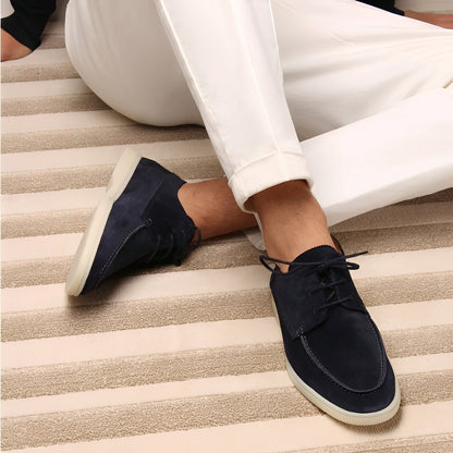 Herren Slipper Wildleder Flach