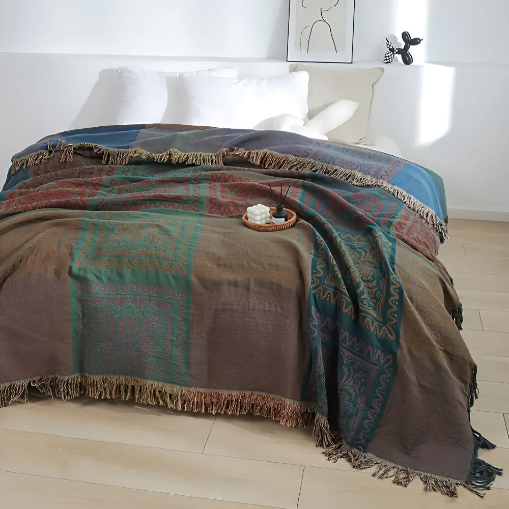 Mandala Wurfdecke Quasten Dekor