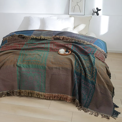 Mandala Wurfdecke Quasten Dekor