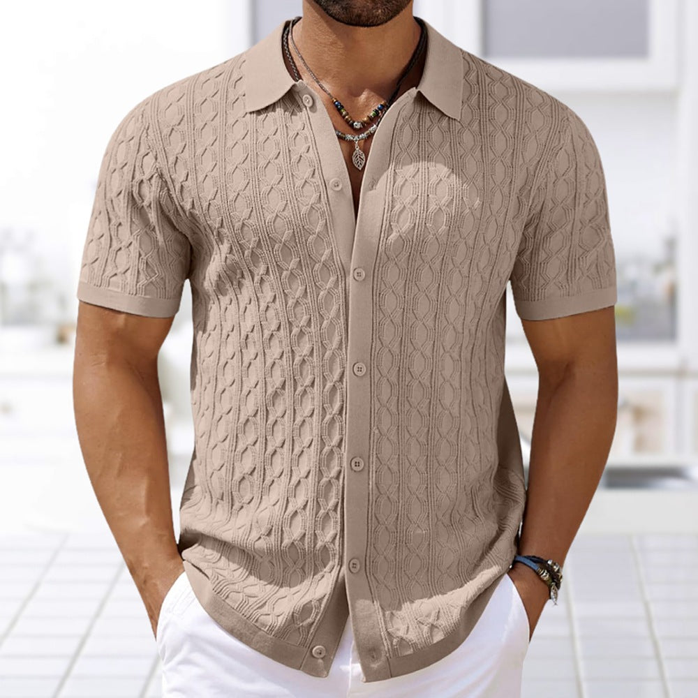 Herren Kurzarm Poloshirt Lässig Weiß - Norvielle