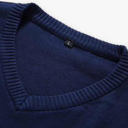 V-Ausschnitt Pullover Schmal Schnitt Business