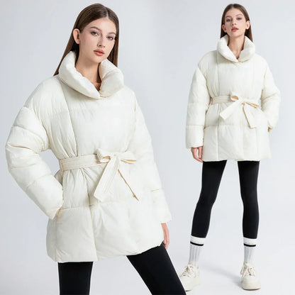 Damen Winterjacke Taillierte mit Gürtel