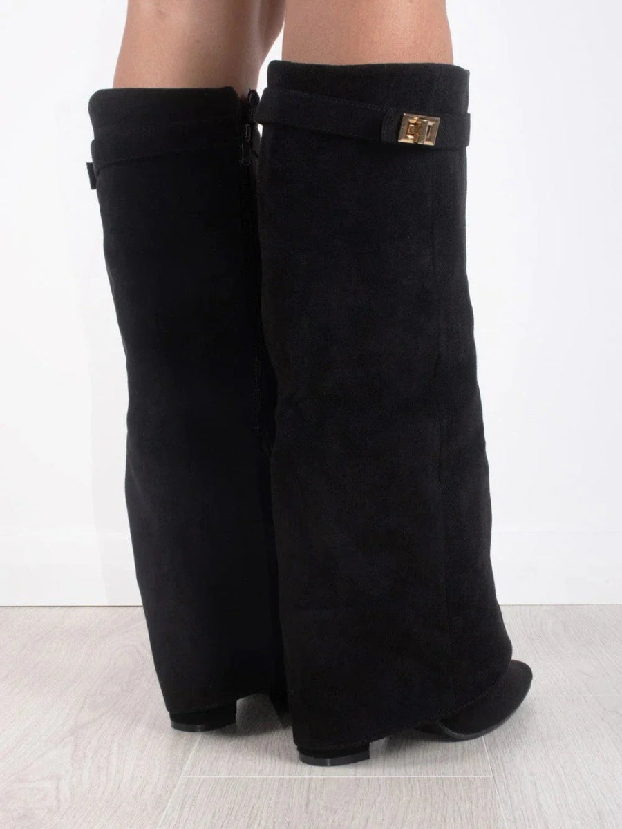 Damen Boots Feines Leder