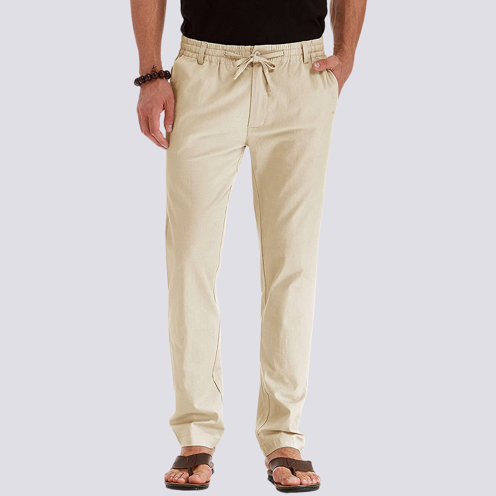 Herren Freizeithose Elastischer Bund Bequem Schwarz - Norvielle