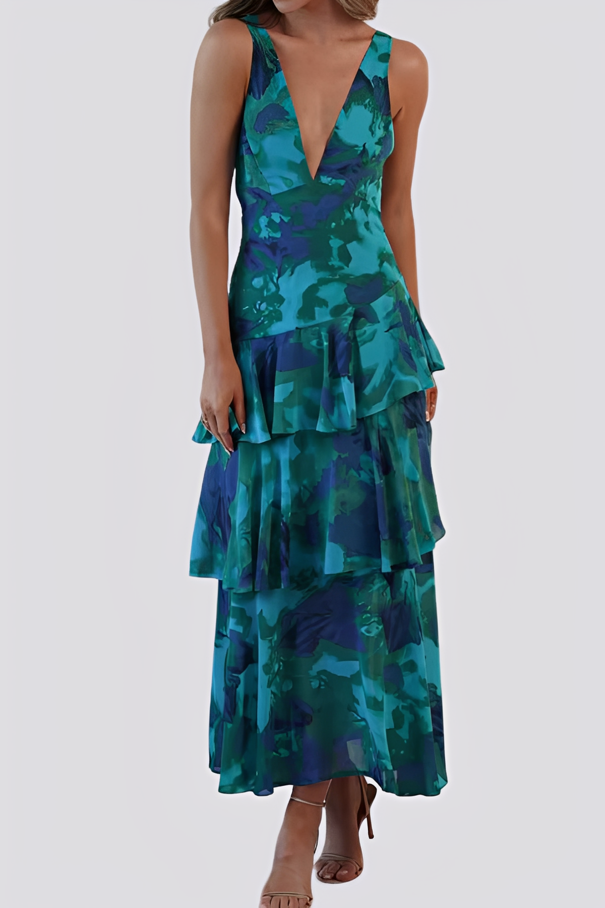Tiffany Damen Maxikleid Neckholder