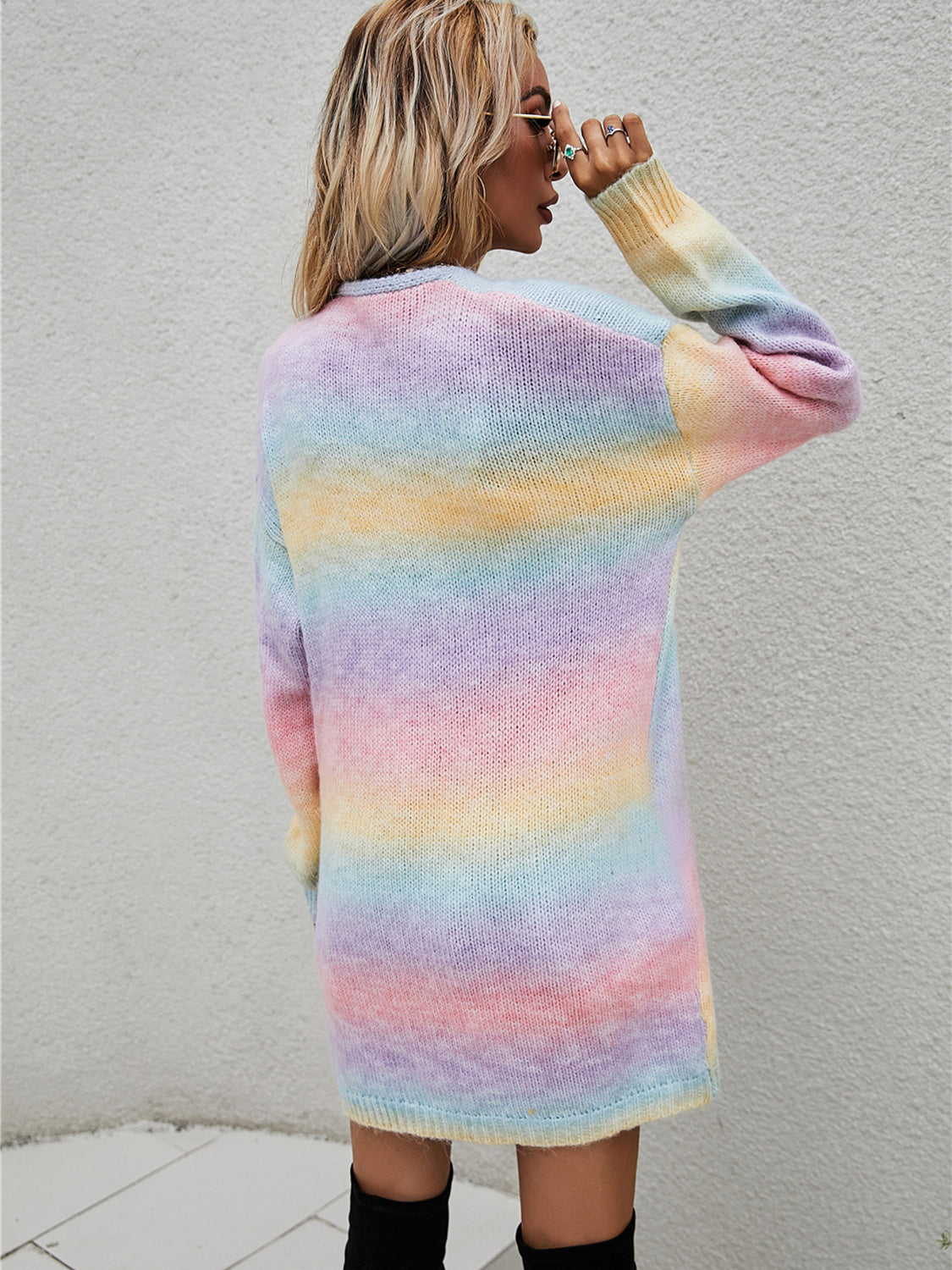 Engel Flügel Cardigan Gefüttert Offen Vorne Gradient Frauen - Norvielle